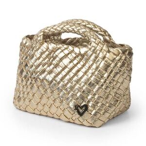 Prenelove Gold Woven Shoulder Bag